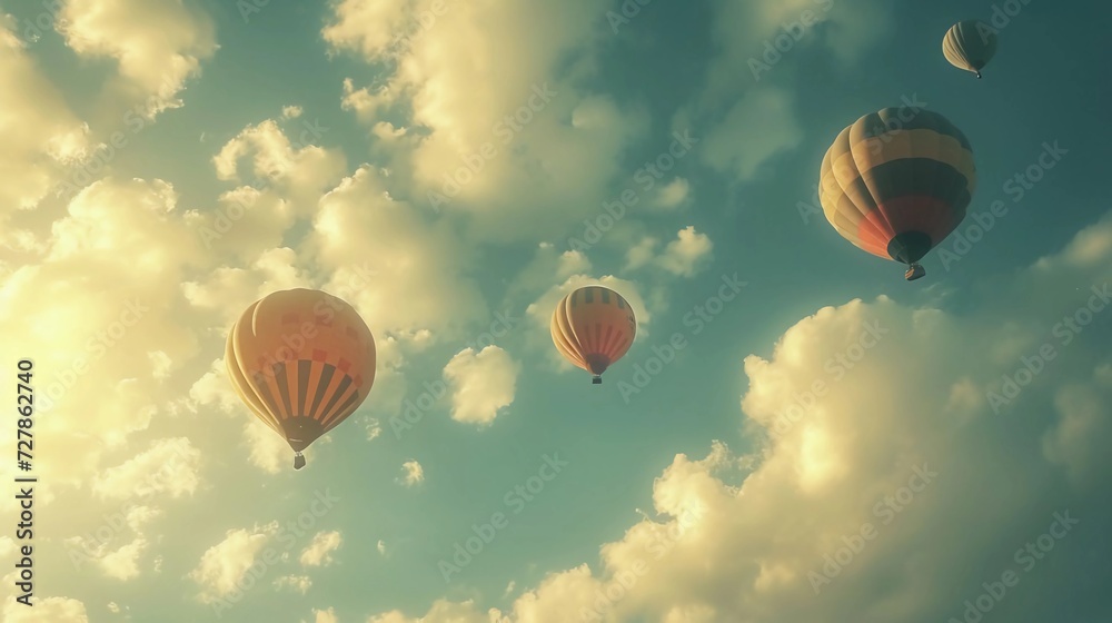 Obraz premium Beautiful view of Cappadocia balloon flight