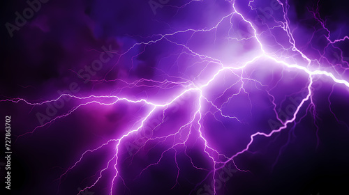 Illustration of lightning storm and thunder climate change © cai