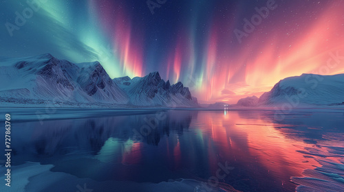aurora with space and sky photo