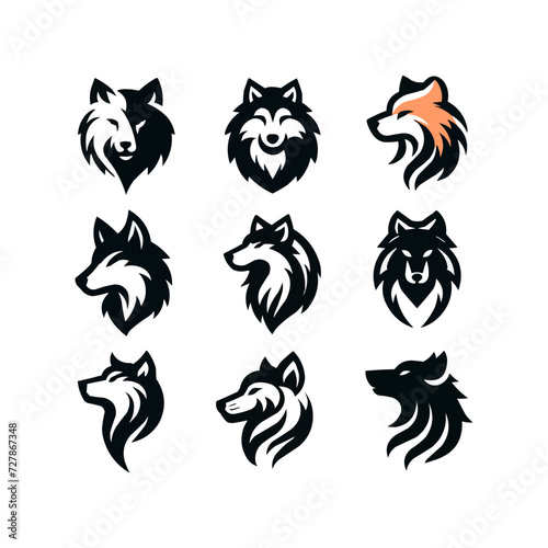 wolf head vector silhouette