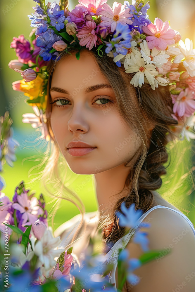 Beautiful Spring Girl with flowers Beautiful Spring Girl with flowers