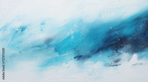 white and blue abstract art painting