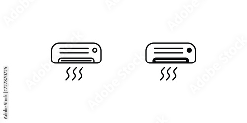 air condition icon with white background vector stock illustration