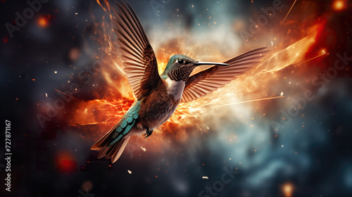 beautiful kingfisher in an action impressive epic wallpaper design © Sternfahrer