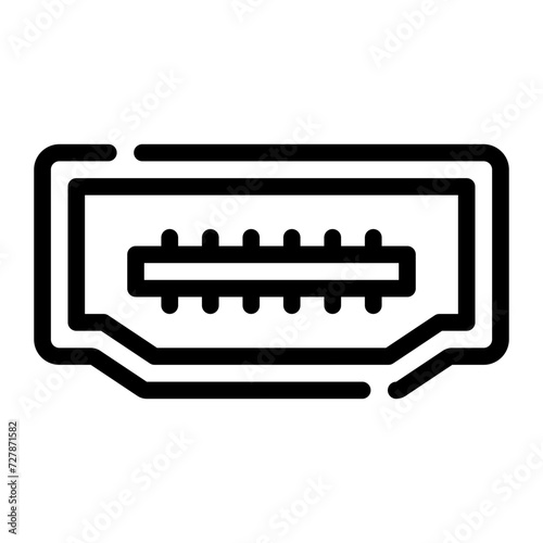 hdmi port line icon