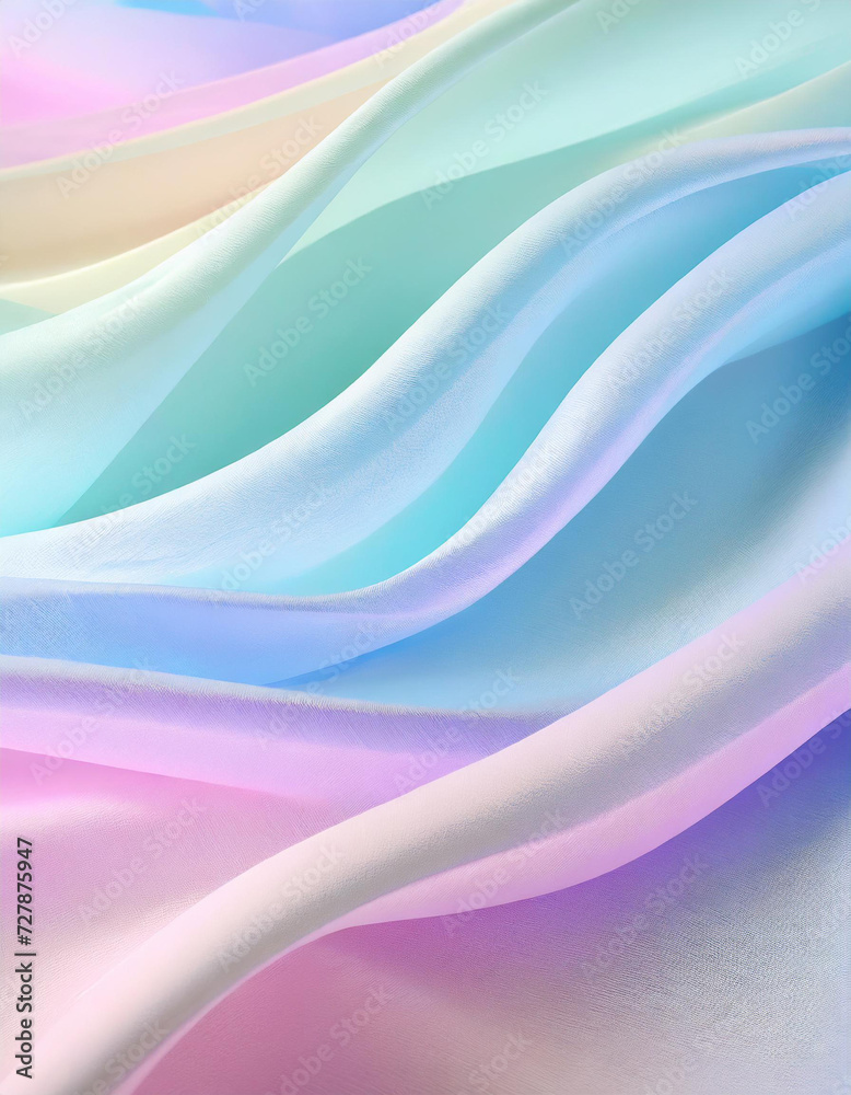 Obraz premium Abstract background mate fabric effect, soft waves of organza, silk or satin