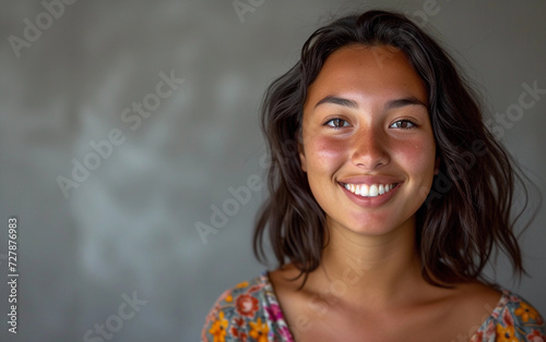 Smiling Multiracial Woman