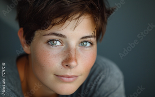 Close Up of a Person With Blue Eyes