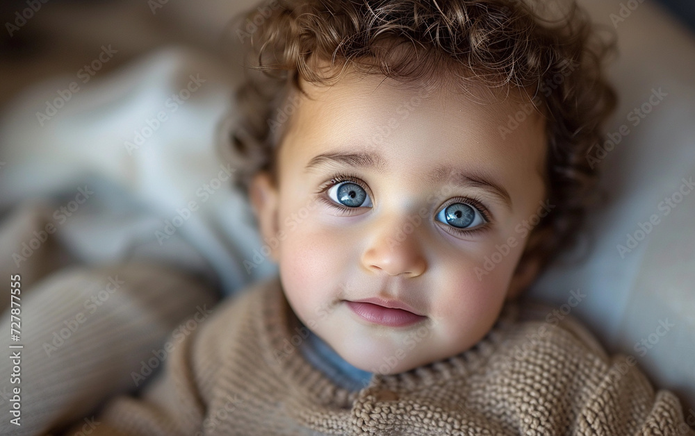 Close Up of a Child With Blue Eyes Close Up of a Child With Blue Eyes