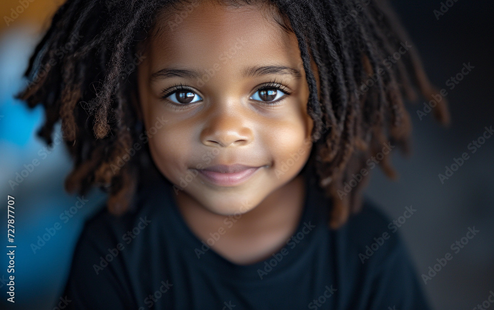Close-Up Portrait of a Child With Dreadlocks Close-Up Portrait of a Child With Dreadlocks