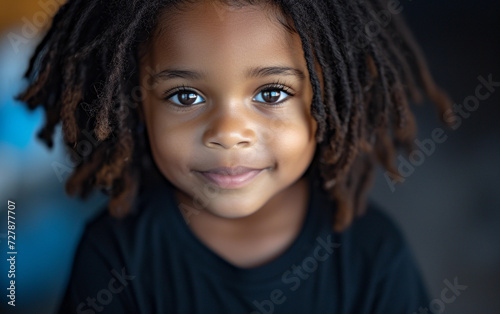 Close-Up Portrait of a Child With Dreadlocks