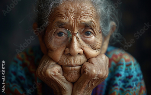 Old Woman With Glasses Poses for Picture © JO BLA CO