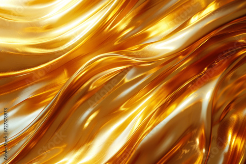 golden yellow shining liquid abstract background