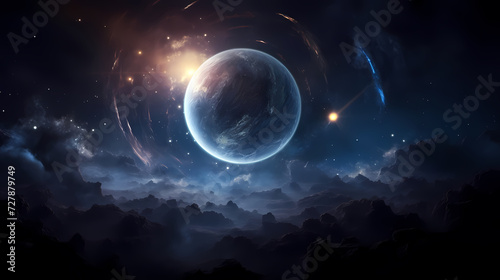 Cosmic illustration showing vibrant cosmic background