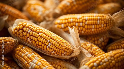 Selective focus of corn cobs in organic