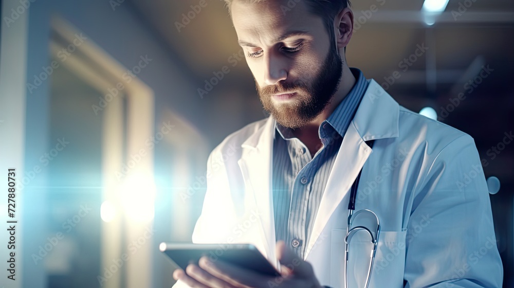 Scientist . Man with clipboard. Scientist in scientific laboratory. Doctor scientist studies genome. Male geneticist works in DNA lab. Scientist . Man with clipboard. Scientist in scientific laboratory. Doctor scientist studies genome. Male geneticist works in DNA lab.