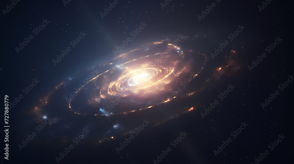 Fototapeta premium Cosmic illustration showing vibrant cosmic background