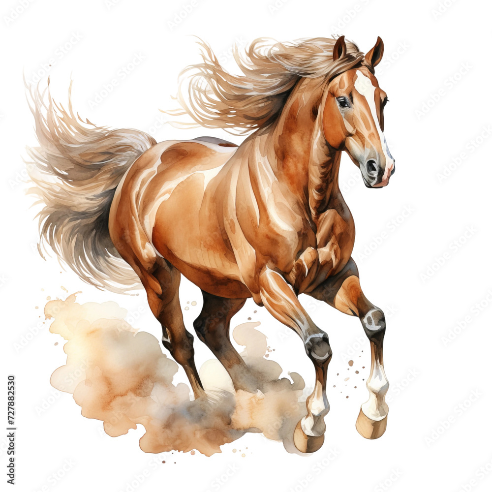 Fototapeta premium horse isolated on white background