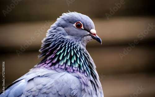Background or texture for a feather pigeon macro photograph © Rikta