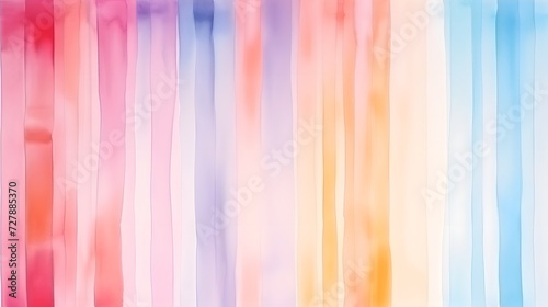 Watercolor Stripes on Transparent Canvas A Creative