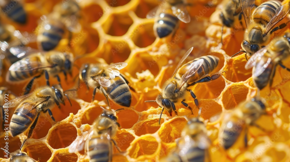 Picture inside a honeycomb wasps in Oil-Cell Kaleidoscopes Picture inside a honeycomb wasps in Oil-Cell Kaleidoscopes