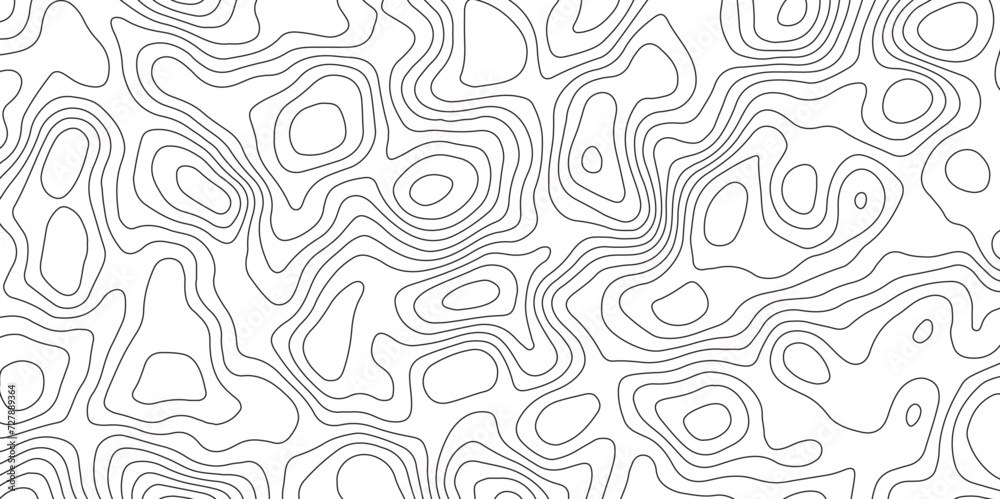 Abstract design with Seamless pattern with lines Topographic map. geographic mountain relief. Retro topographic map. geographic contour map paper texture. terrain path isolated on a white background.