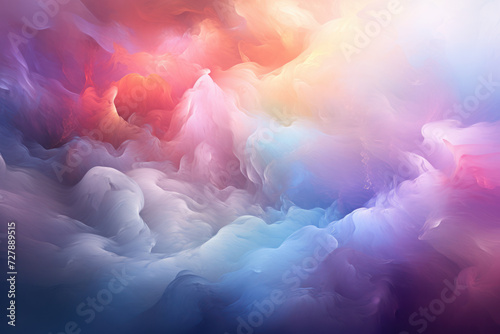 A swirling galaxy of pastel hues, creating a fantasy-inspired background for text on dreamy and otherworldly themes. Generative Ai.