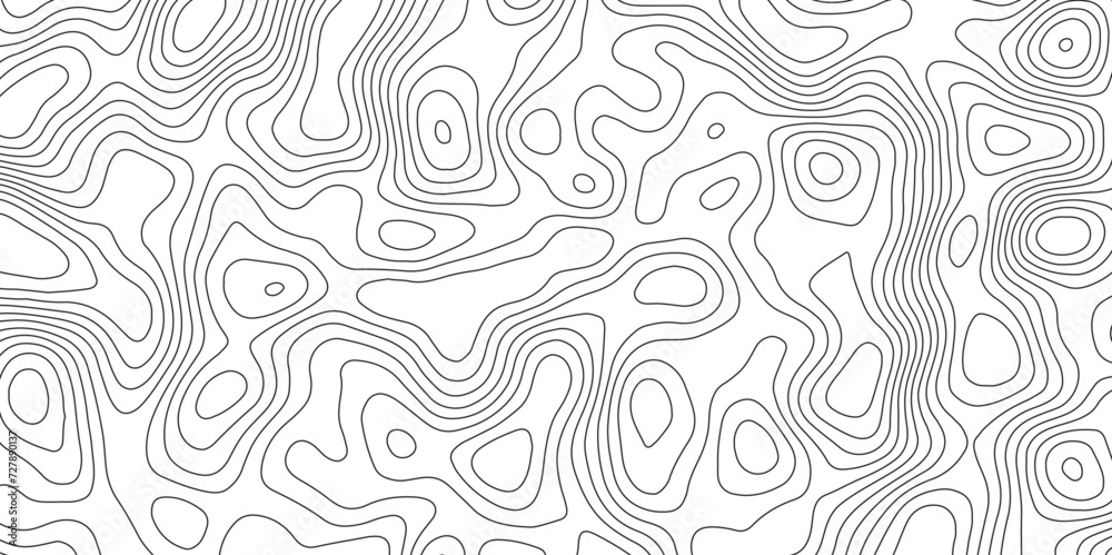 Abstract design with Seamless pattern with lines Topographic map. geographic mountain relief. Retro topographic map. geographic contour map paper texture. terrain path isolated on a white background.