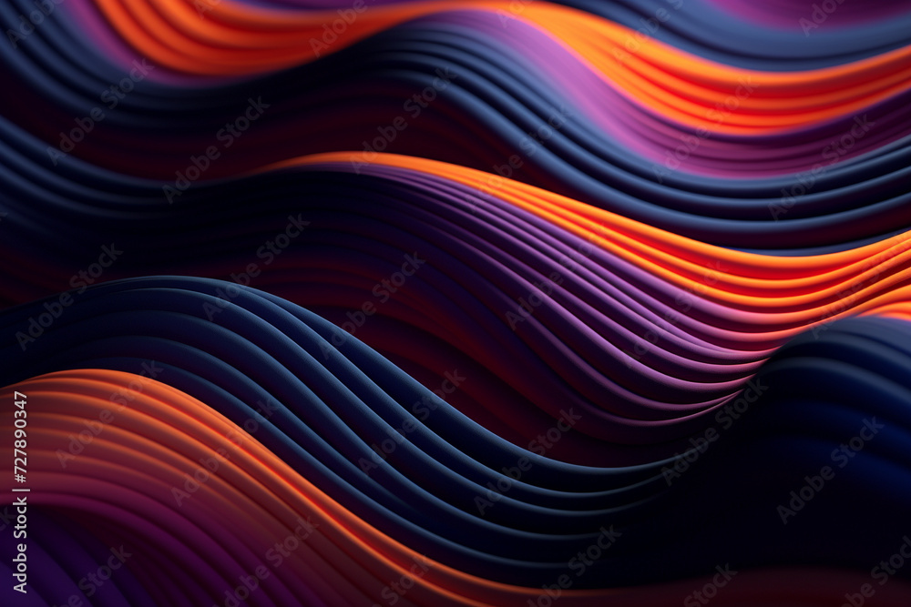 Abstract wavy shapes in colourful line curve motion graphic style Abstract wavy shapes in colourful line curve motion graphic style