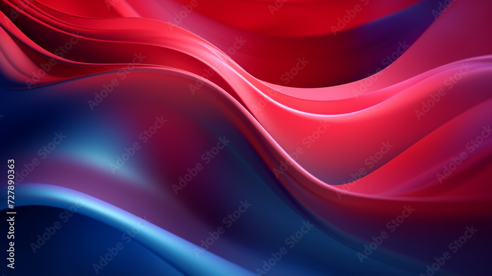Abstract wavy shapes in colourful line curve motion graphic style