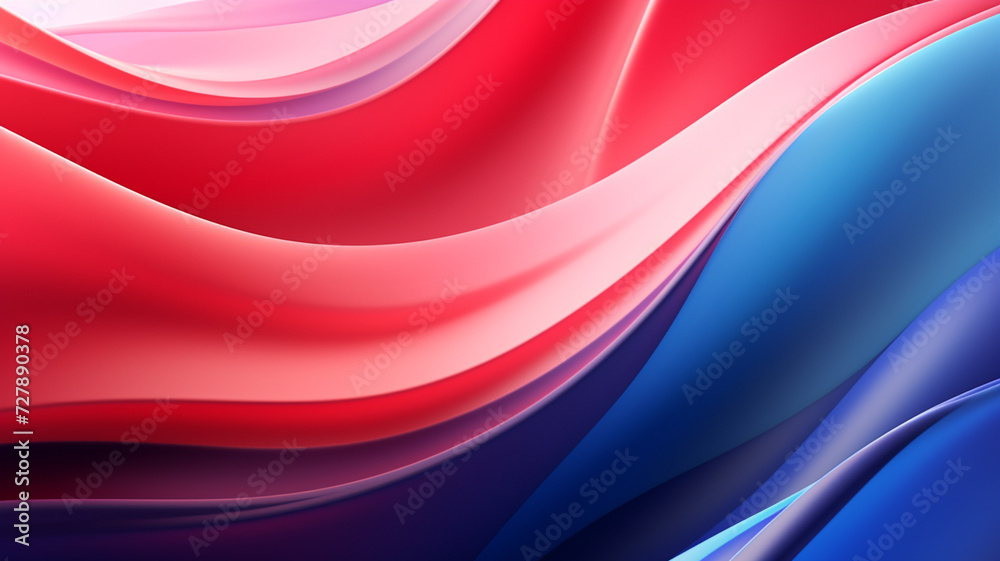 Fototapeta premium Abstract wavy shapes in colourful line curve motion graphic style