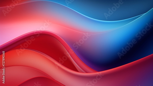 Abstract wavy shapes in colourful line curve motion graphic style