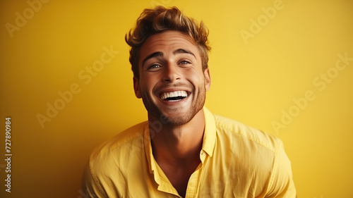 Creative portrait of a smiling man