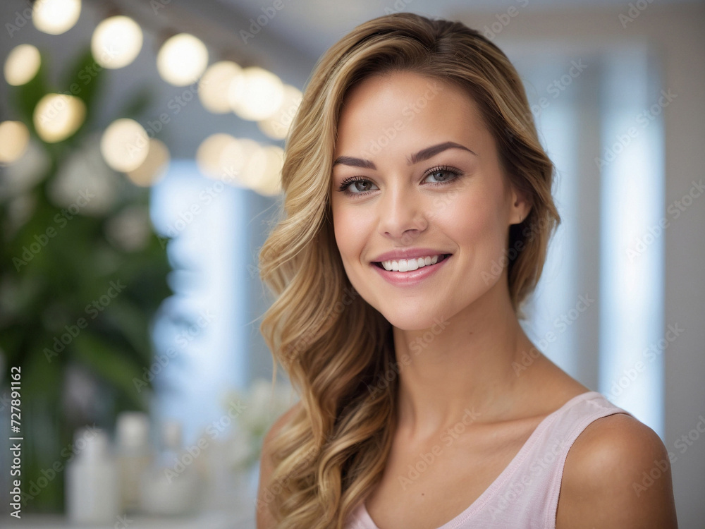 Ethereal Beauty: Close-up Portrait of a Beautiful Girl, Ideal for Cosmetic and Beauty Product Design, Capturing Radiance and Elegance, Generative AI. Ethereal Beauty: Close-up Portrait of a Beautiful Girl, Ideal for Cosmetic and Beauty Product Design, Capturing Radiance and Elegance, Generative AI.