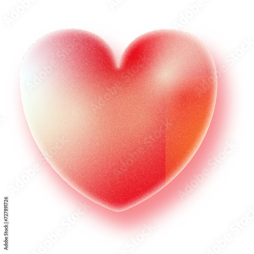 Soft 3D red heart isolated on transparent background png for valentines, women, mother day greeting invitation graphic design