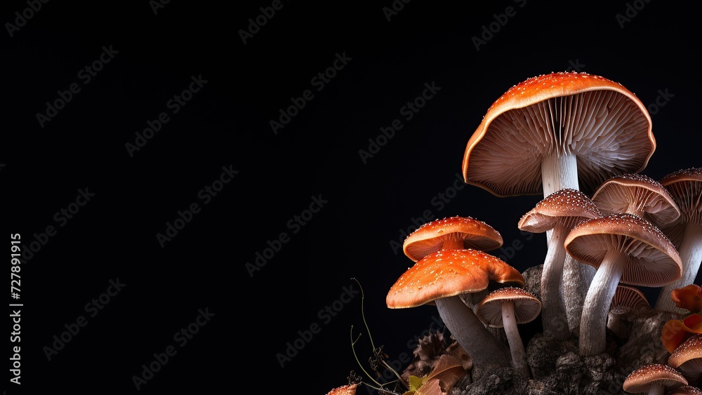 Fototapeta premium piles of brownish mushrooms