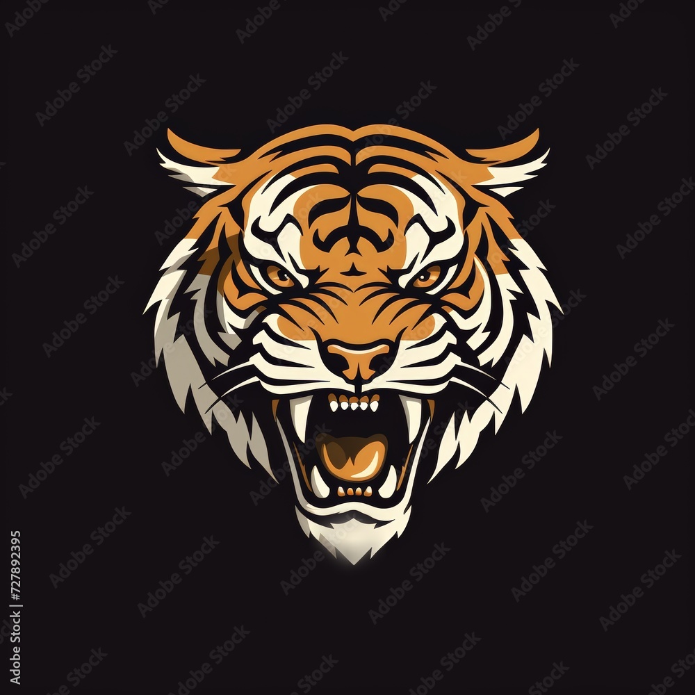 flat vector logo of animal 