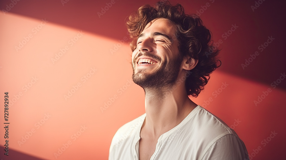 Creative portrait of a smiling man Creative portrait of a smiling man