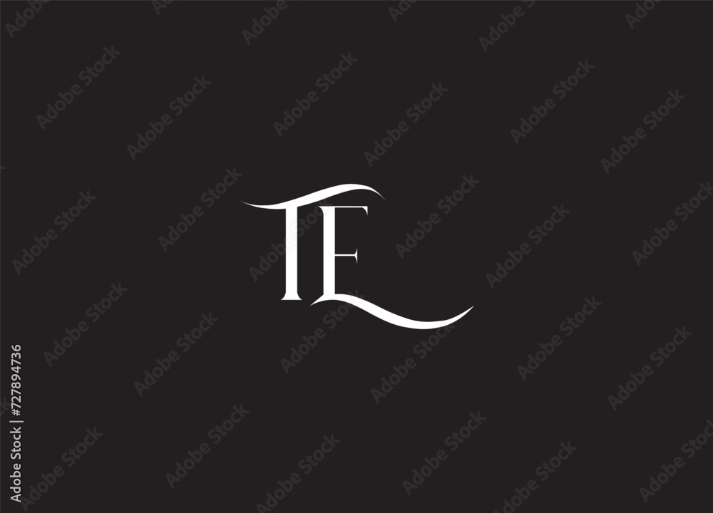 ET Alphabet letters Initials Monogram logo TE, E and T ET Alphabet letters Initials Monogram logo TE, E and T