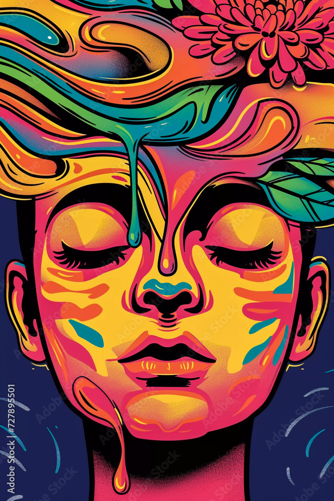 Creative new idea illustration, trendy art, Generative AI Creative new idea illustration, trendy art, Generative AI