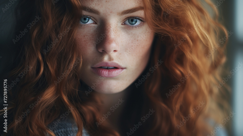 Creative portrait a young woman Creative portrait a young woman