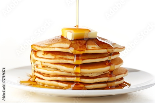Pancakes Stack with Honey