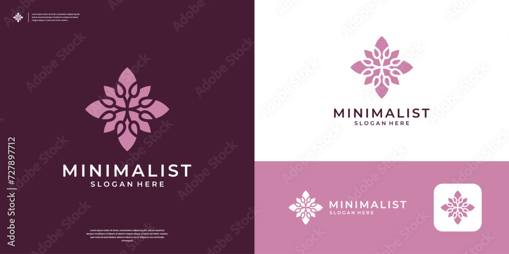 Abstract flower logo design inspiration