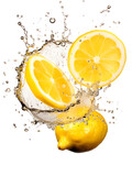 a lemons and water splash