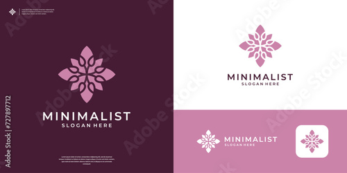 Abstract flower logo design inspiration