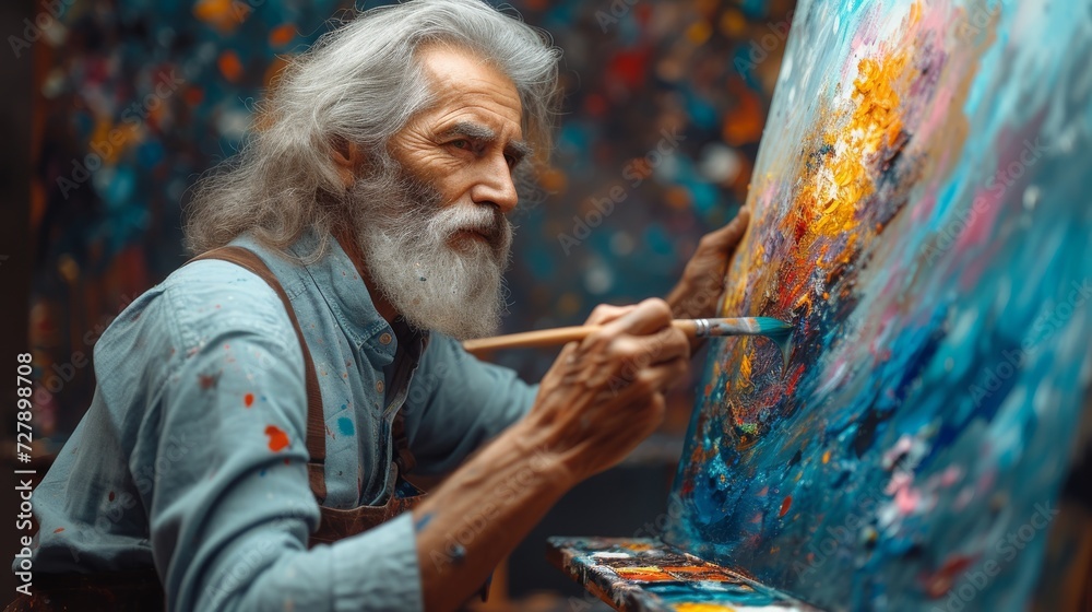Creative Hobbies, Artist at work, whether painting, writing, or playing a musical instrument, showcasing creative pursuits Creative Hobbies, Artist at work, whether painting, writing, or playing a musical instrument, showcasing creative pursuits