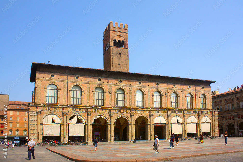  Palazzo del Podesta at Piazza Maggiore in Bologna, Italy