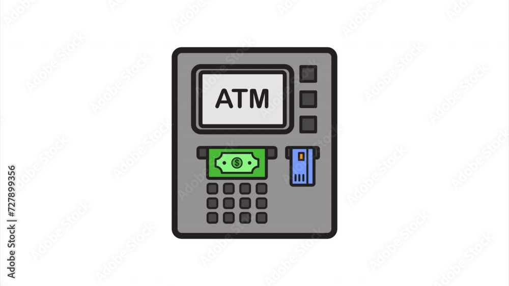 Icon automated teller machine Icon automated teller machine