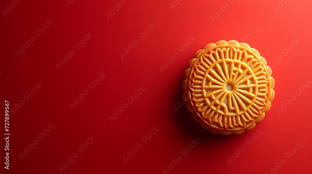 Minimalistic Chinese mooncake background concept with empty space. Presentation template concept. Minimalistic Chinese mooncake background concept with empty space. Presentation template concept.