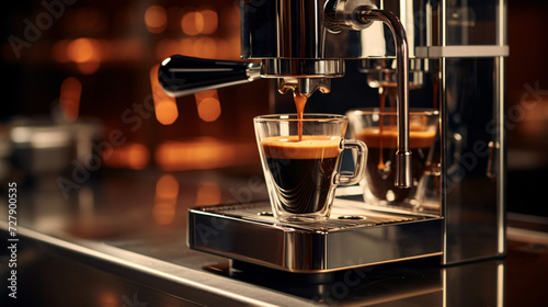  A sleek espresso machine crafting the perfect